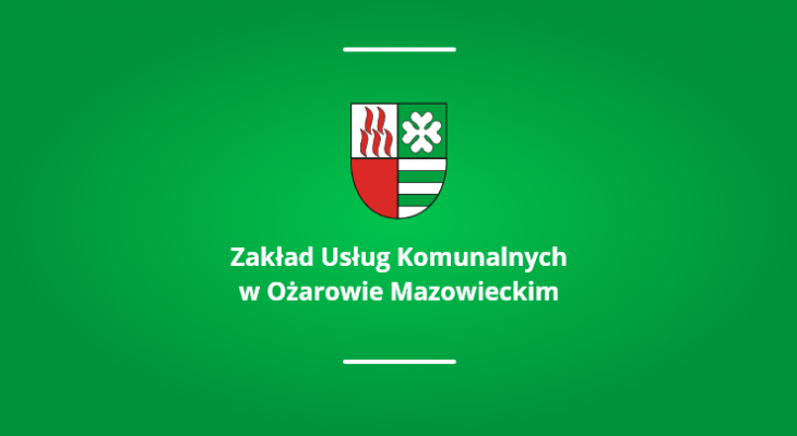logotyp Zakładu Usług Komunalnych w Ożarowie Mazowieckim